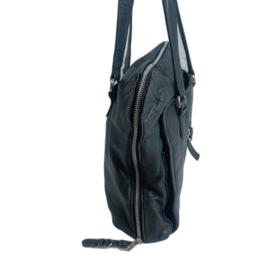 Latico Black Leather Laptop Bag Satchel Messenger Bag Work Bag